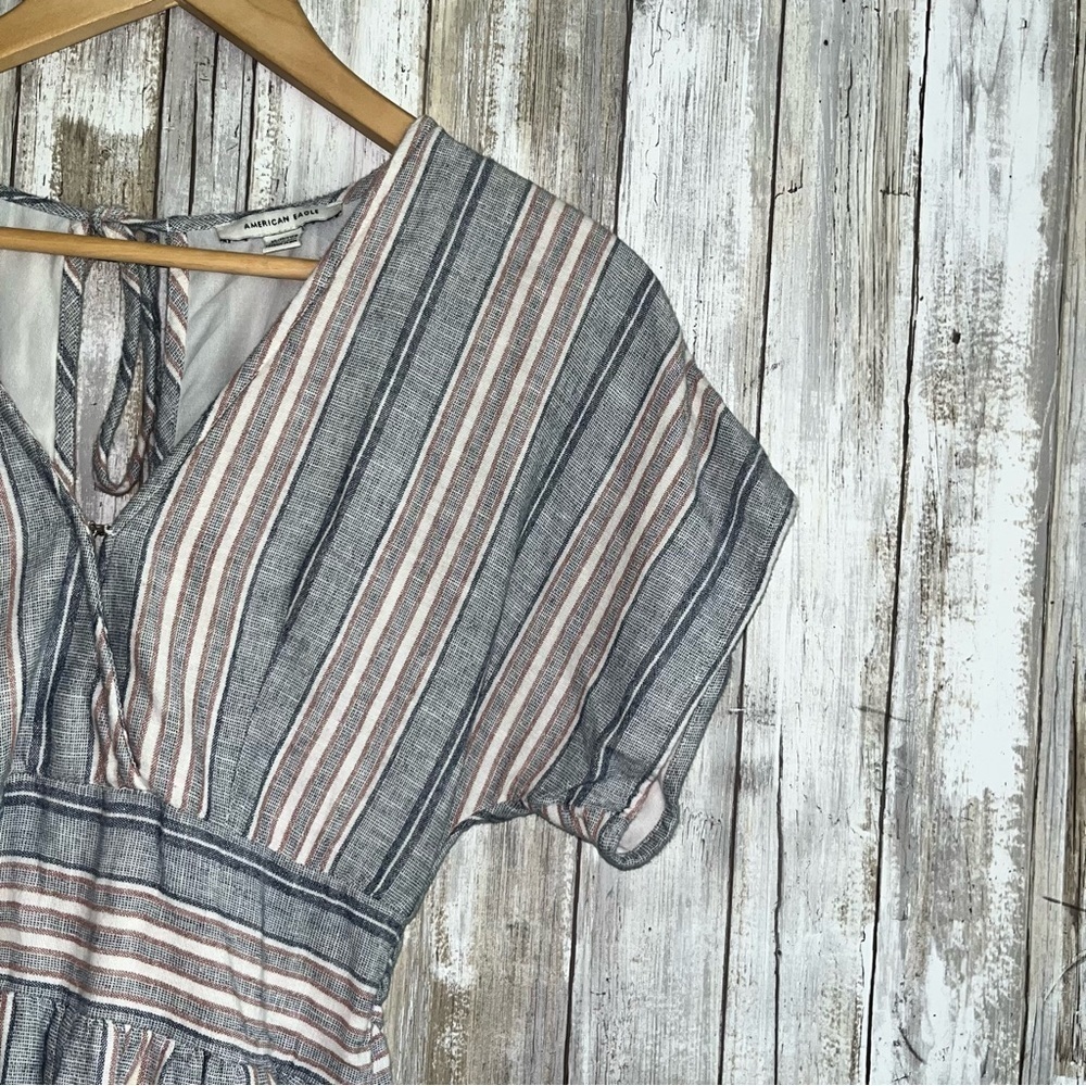American Eagle Striped Kimono Sleeve Romper - Picture 5 of 10